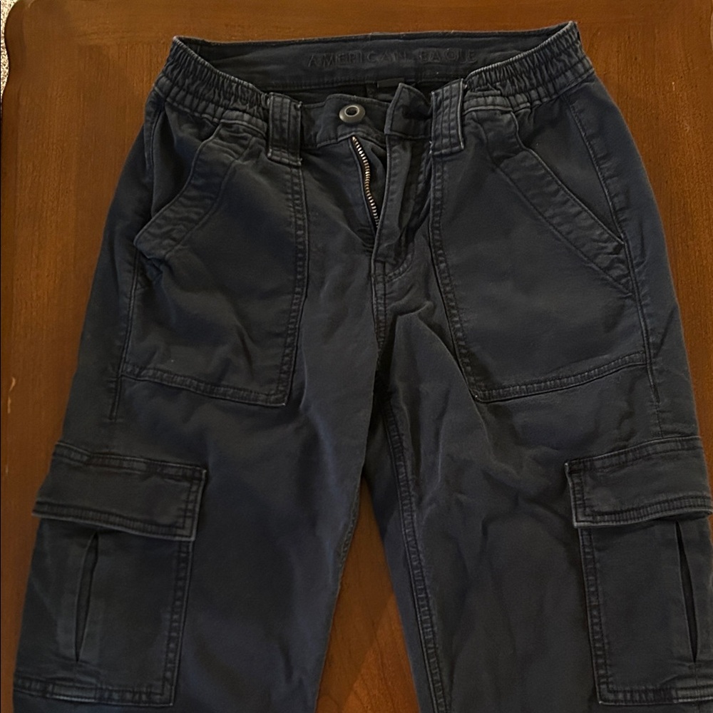 American Eagle Outfitters Women's Straight Leg Jeans - Dark Blue